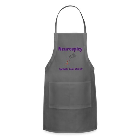 Neurospicy: Sprinkle Your Weird Adjustable Apron - charcoal
