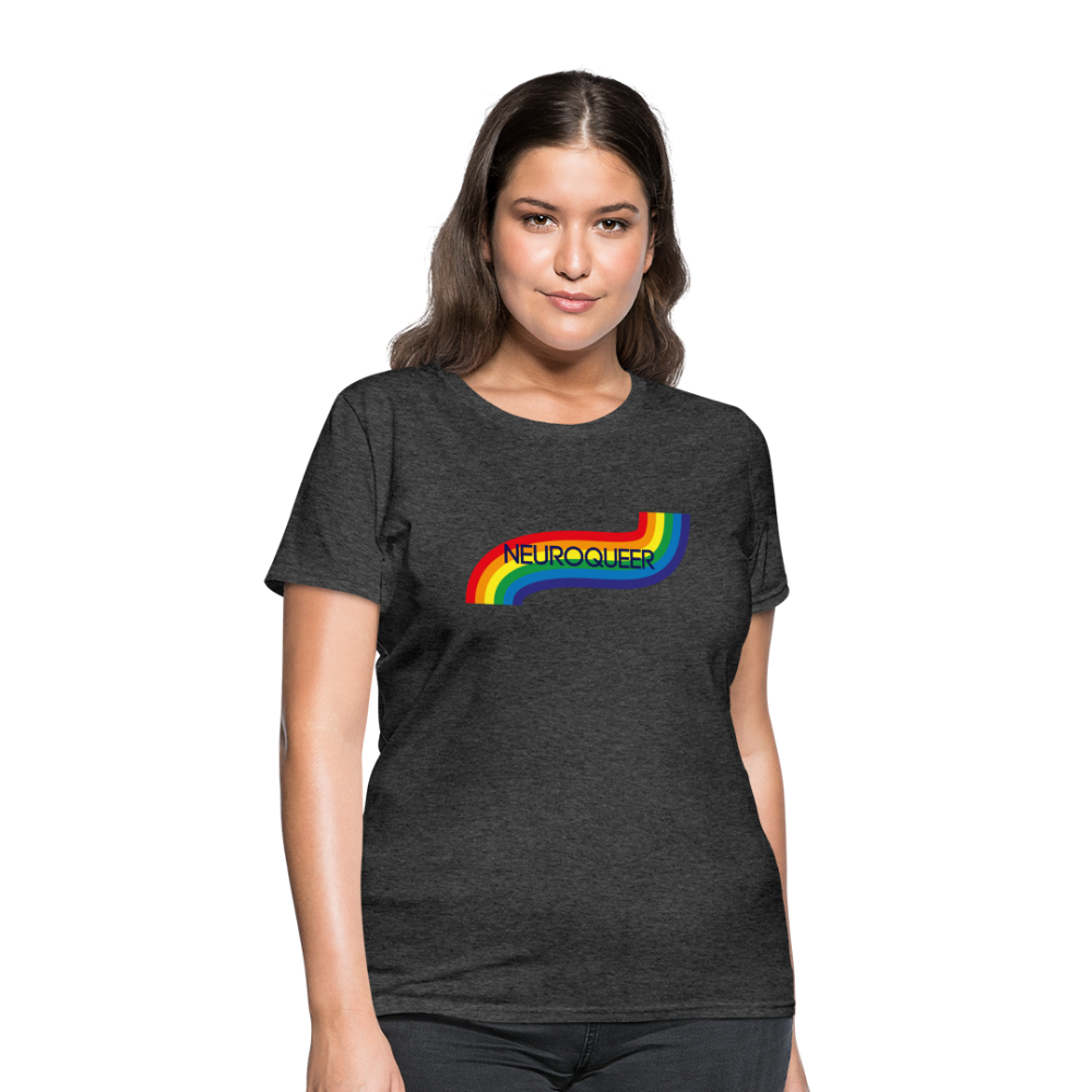 Neuroqueer Pride Female Cut T-Shirt - heather black