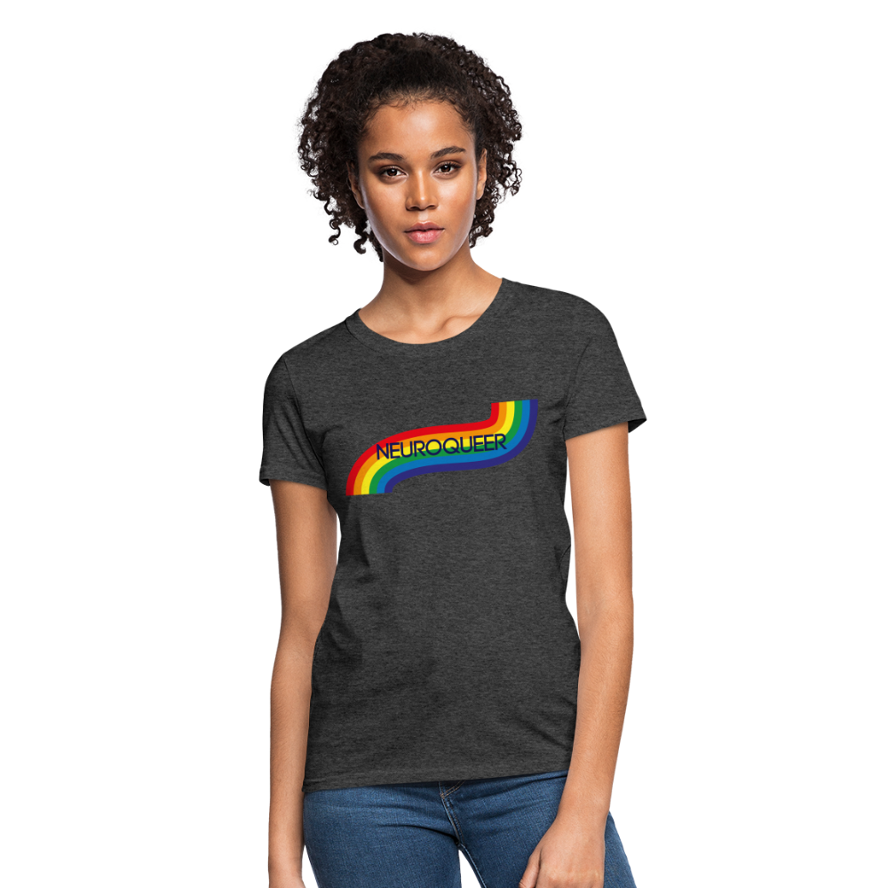 Neuroqueer Pride Female Cut T-Shirt - heather black