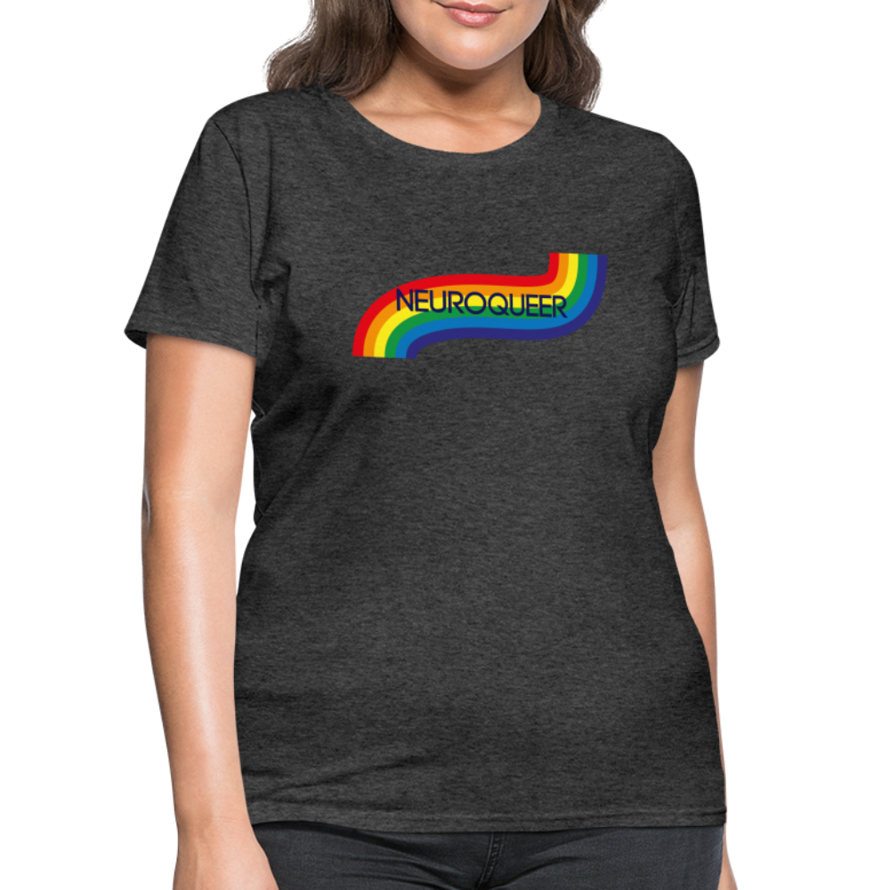 Neuroqueer Pride Female Cut T-Shirt - heather black