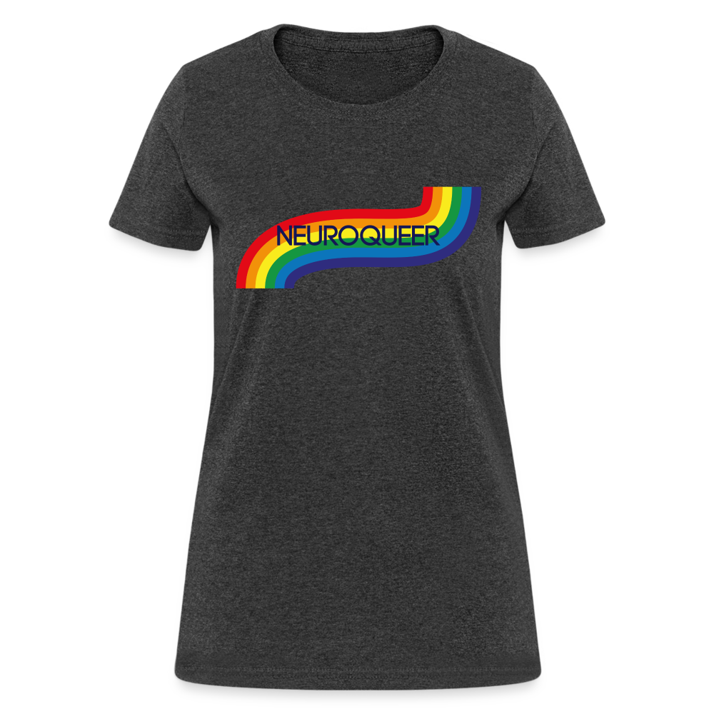 Neuroqueer Pride Female Cut T-Shirt - heather black