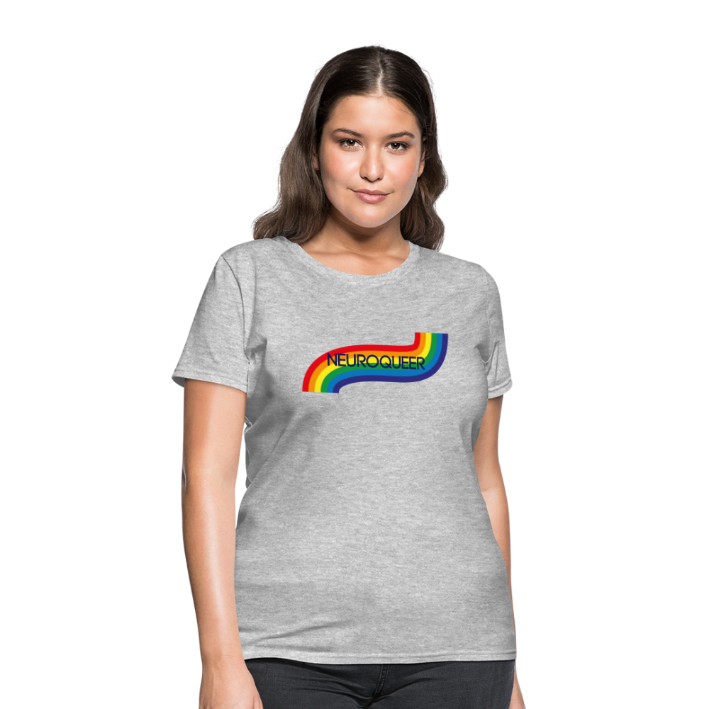 Neuroqueer Pride Female Cut T-Shirt - heather gray