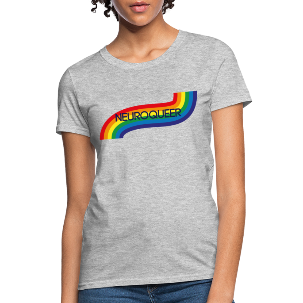 Neuroqueer Pride Female Cut T-Shirt - heather gray