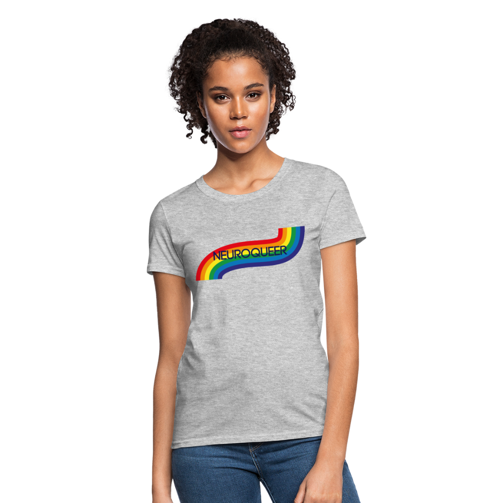 Neuroqueer Pride Female Cut T-Shirt - heather gray