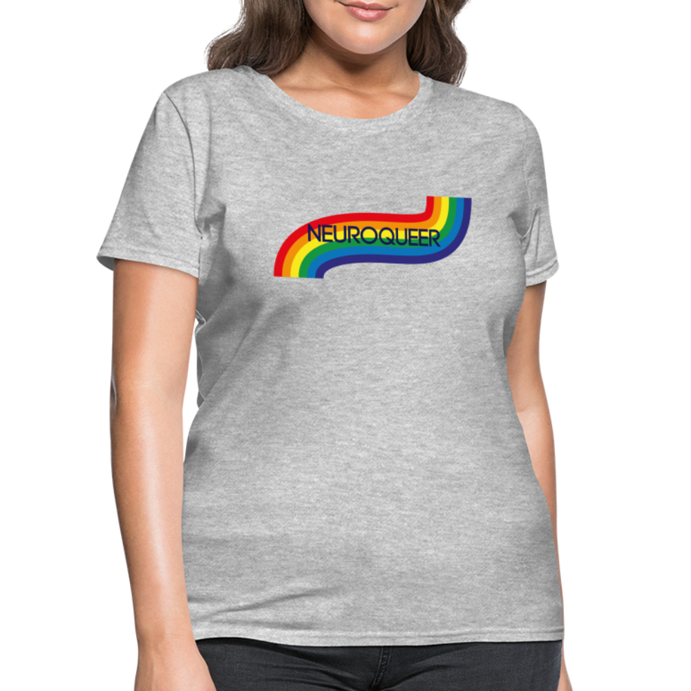 Neuroqueer Pride Female Cut T-Shirt - heather gray