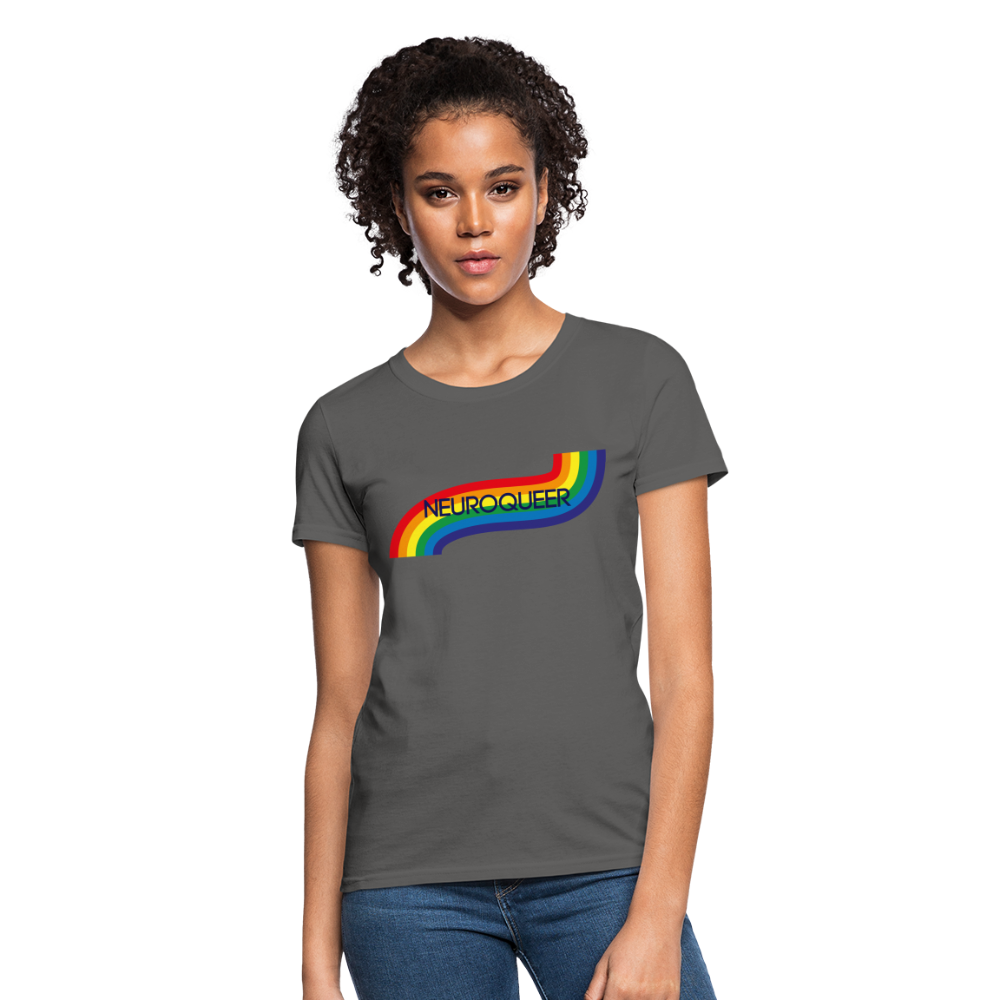 Neuroqueer Pride Female Cut T-Shirt - charcoal