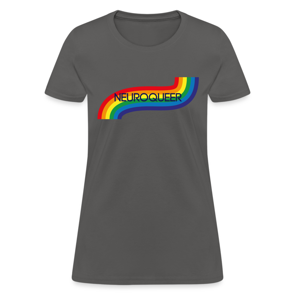 Neuroqueer Pride Female Cut T-Shirt - charcoal