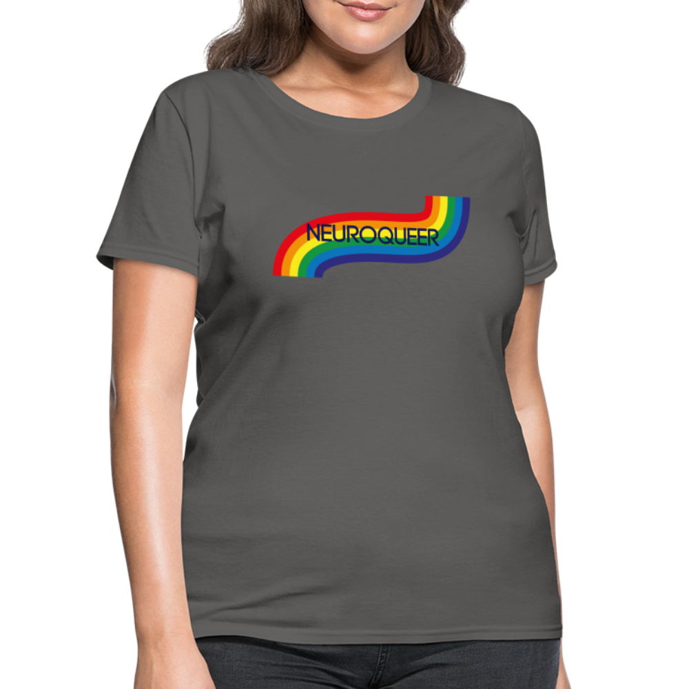 Neuroqueer Pride Female Cut T-Shirt - charcoal