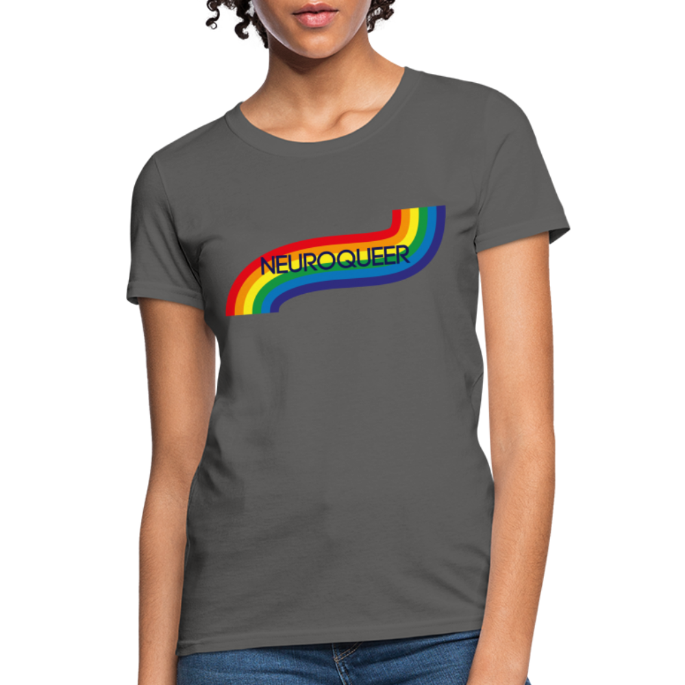 Neuroqueer Pride Female Cut T-Shirt - charcoal