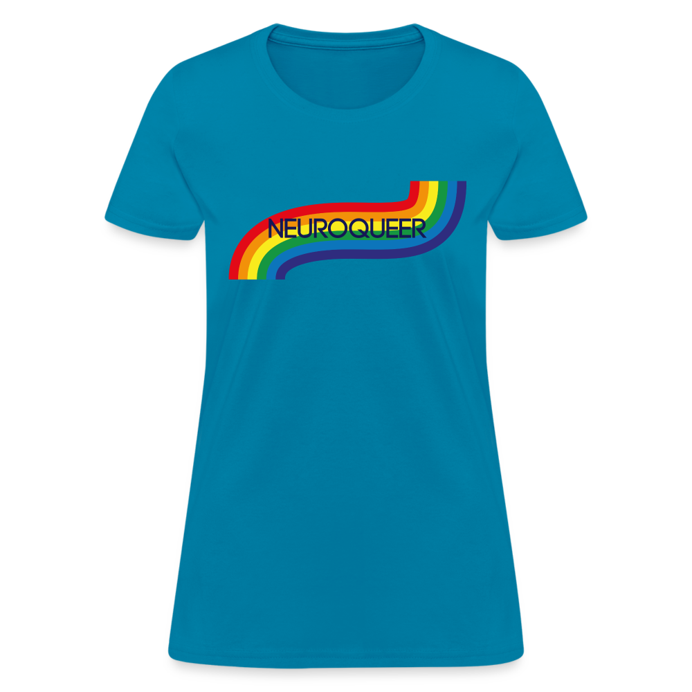 Neuroqueer Pride Female Cut T-Shirt - turquoise