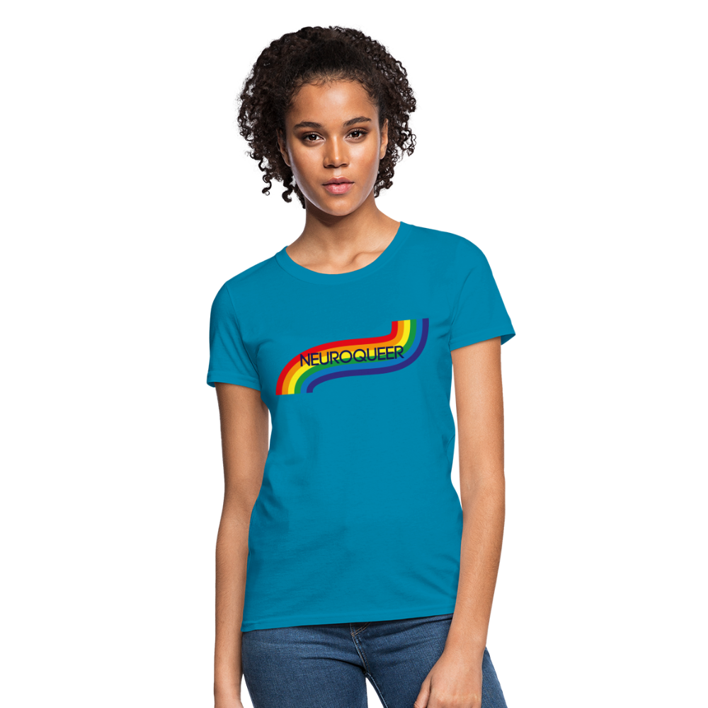 Neuroqueer Pride Female Cut T-Shirt - turquoise