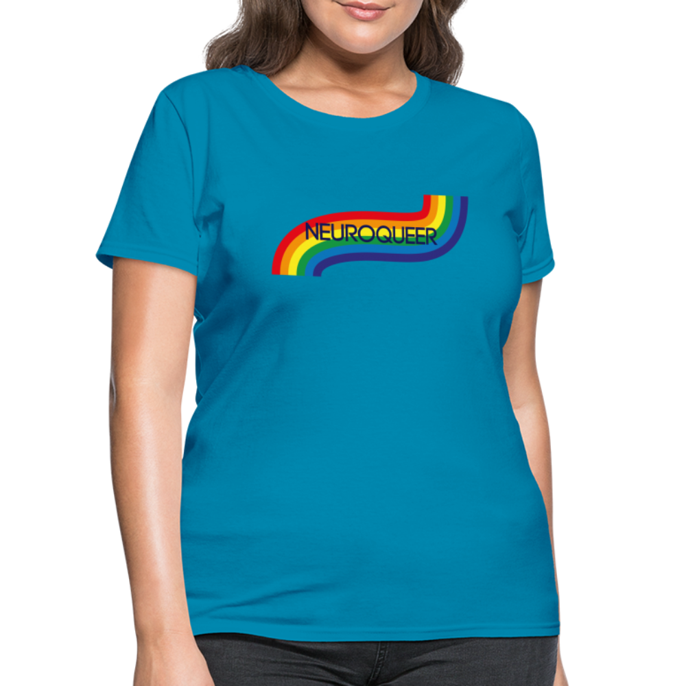 Neuroqueer Pride Female Cut T-Shirt - turquoise