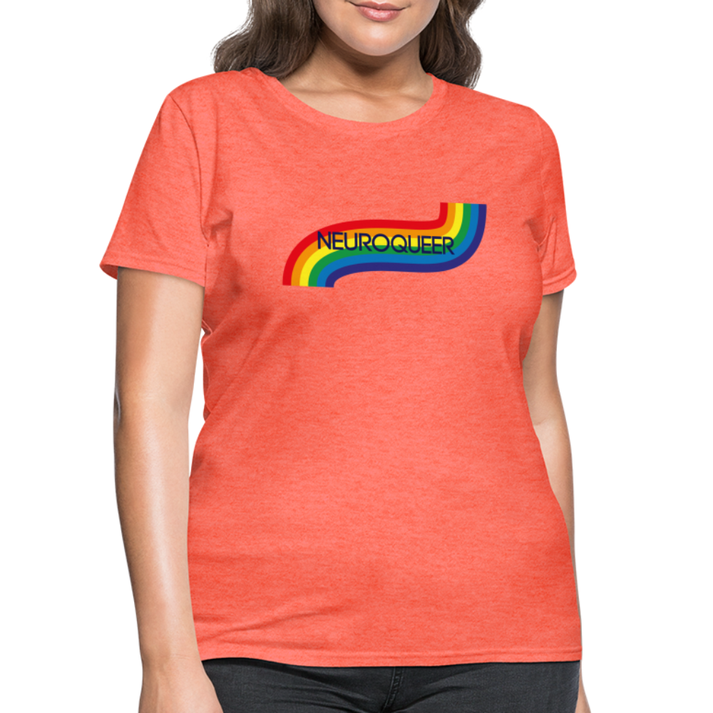 Neuroqueer Pride Female Cut T-Shirt - heather coral