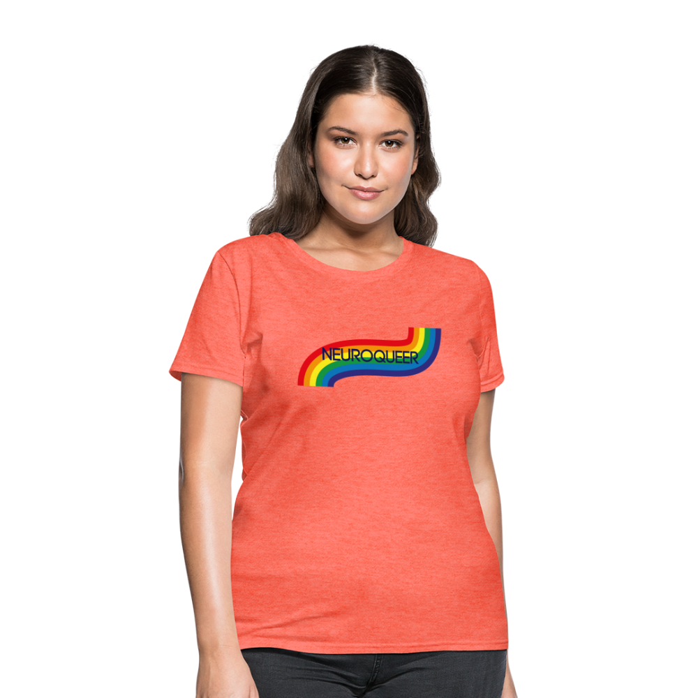 Neuroqueer Pride Female Cut T-Shirt - heather coral