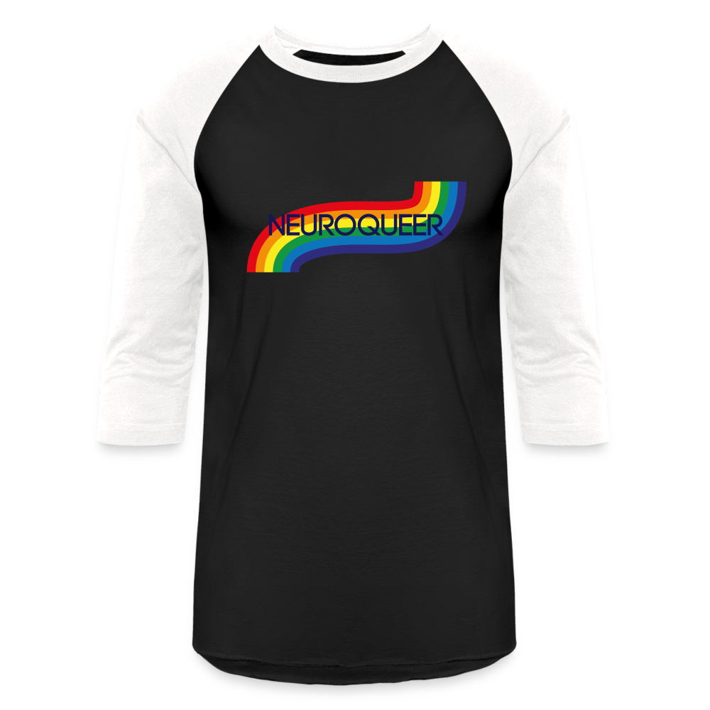 Neuroqueer Pride Unisex Baseball T-Shirt - black/white