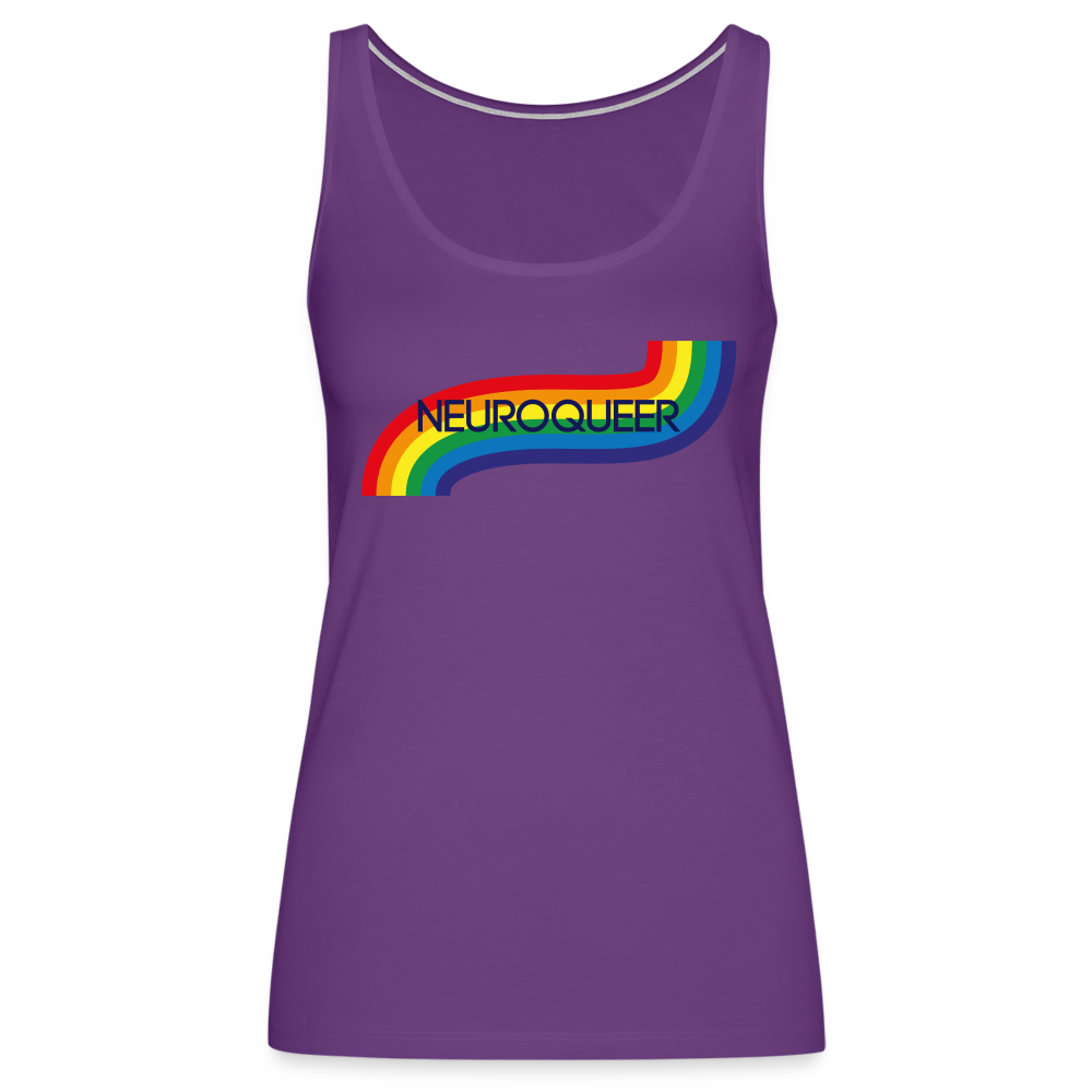 Neuroqueer Pride Female Cut Premium Tank Top - purple