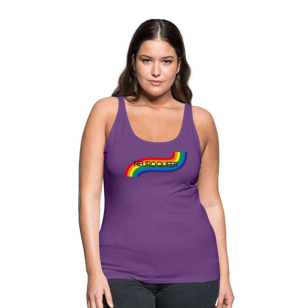 Neuroqueer Pride Female Cut Premium Tank Top - purple