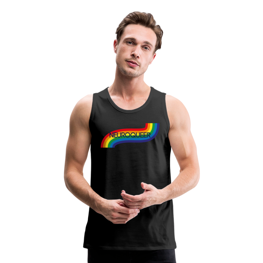 Neuroqueer Pride Male Cut Premium Tank - black