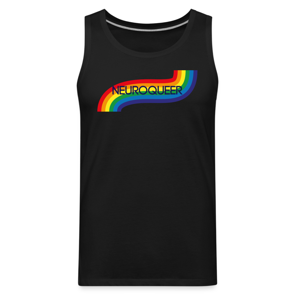 Neuroqueer Pride Male Cut Premium Tank - black