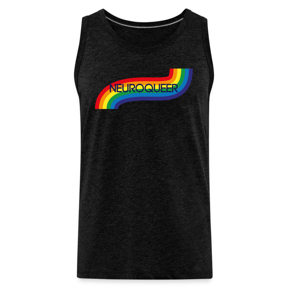 Neuroqueer Pride Male Cut Premium Tank - charcoal grey