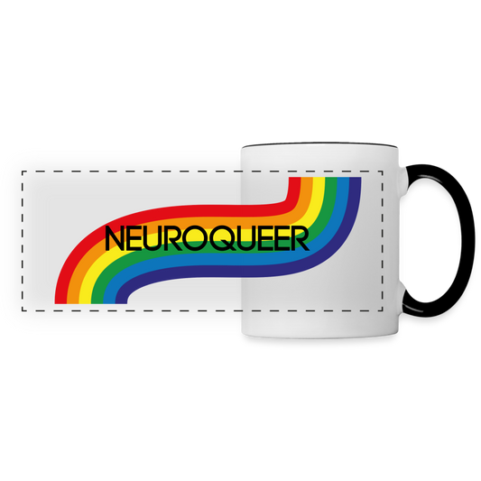 Neuroqueer Pride Panoramic Mug - white/black