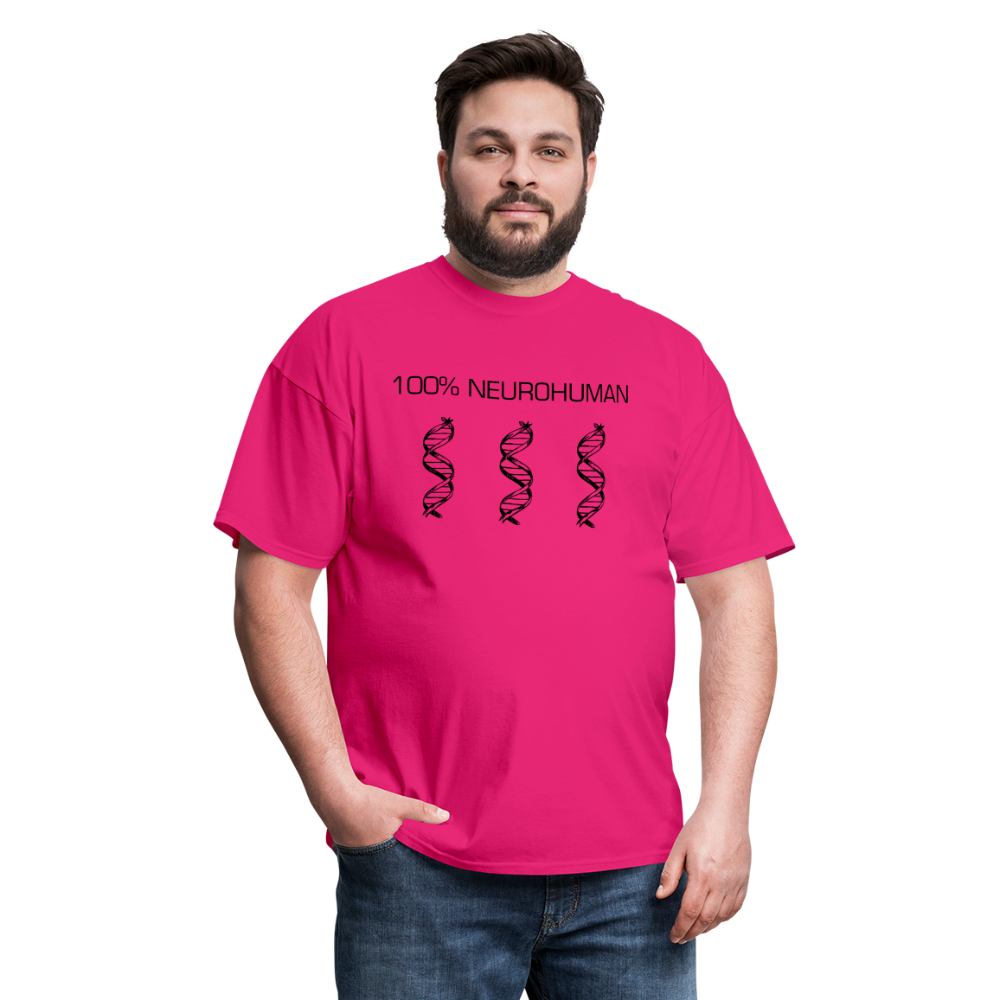 100% Neurohuman Unisex Classic T-Shirt - fuchsia