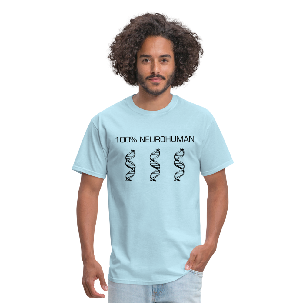 100% Neurohuman Unisex Classic T-Shirt - powder blue