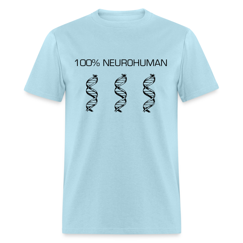 100% Neurohuman Unisex Classic T-Shirt - powder blue