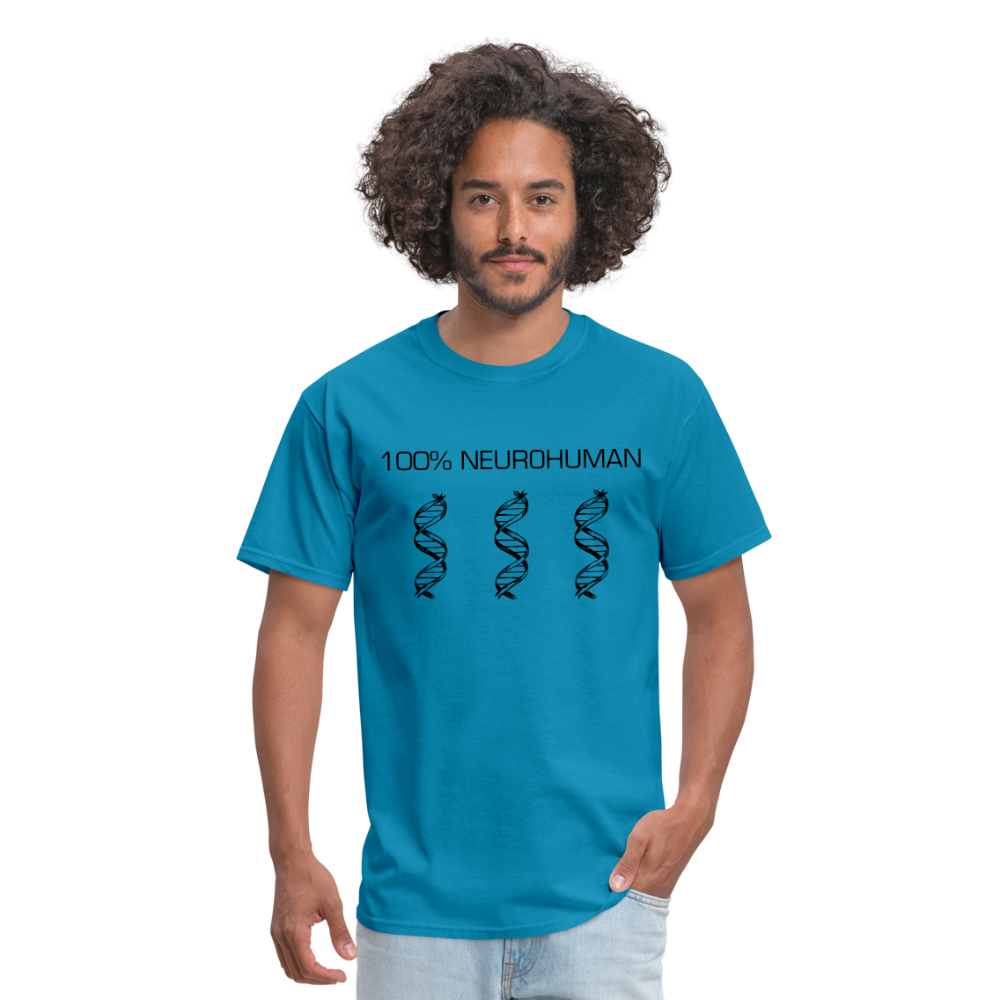 100% Neurohuman Unisex Classic T-Shirt - turquoise