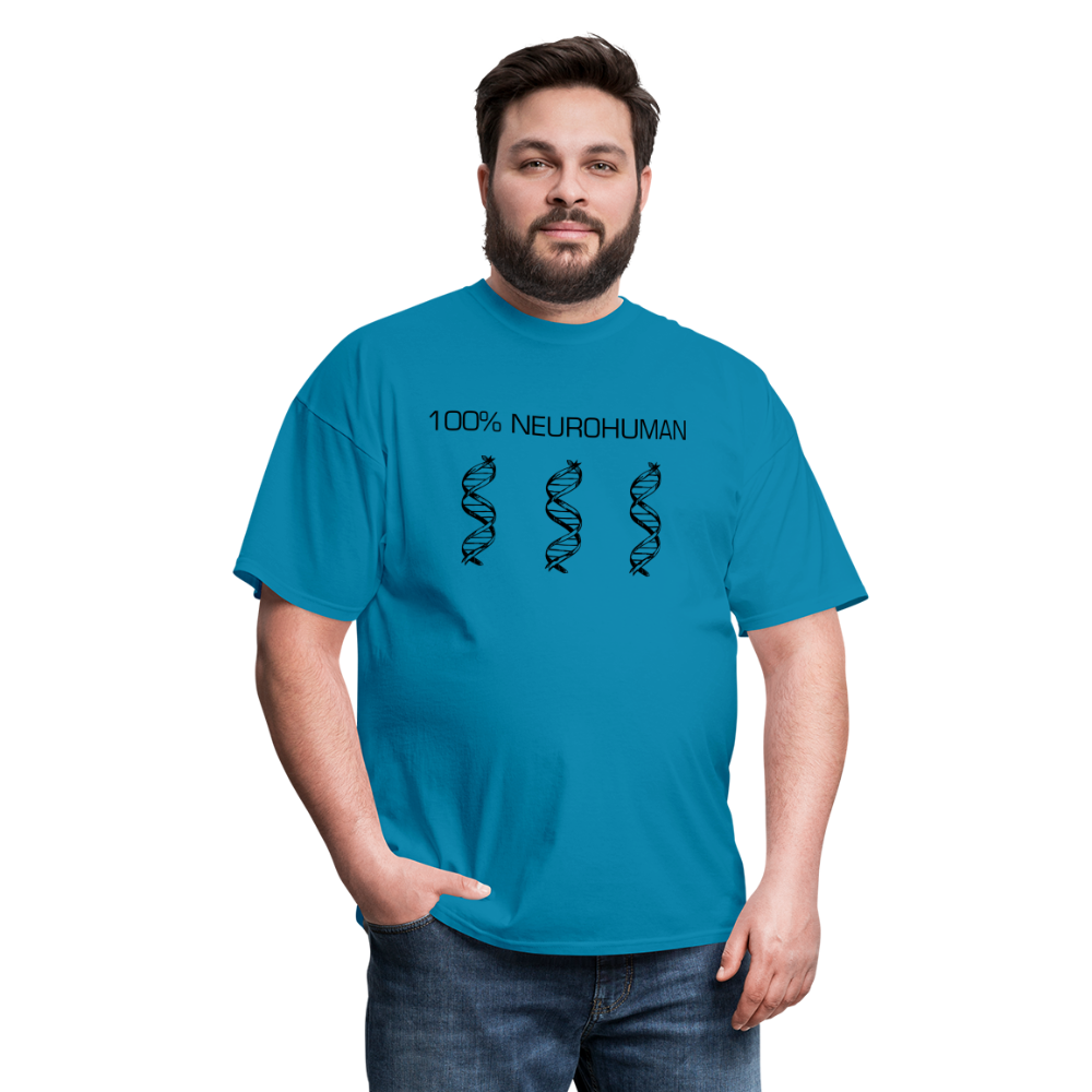 100% Neurohuman Unisex Classic T-Shirt - turquoise