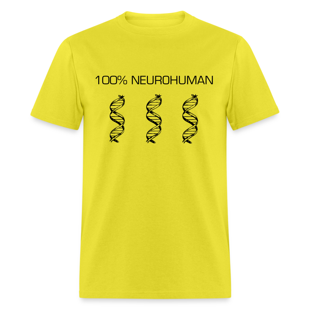 100% Neurohuman Unisex Classic T-Shirt - yellow