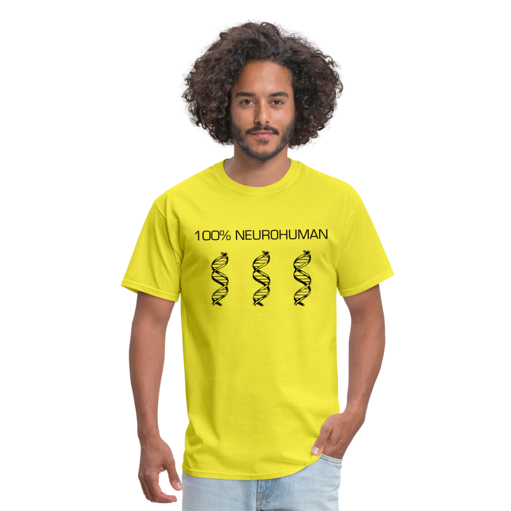 100% Neurohuman Unisex Classic T-Shirt - yellow