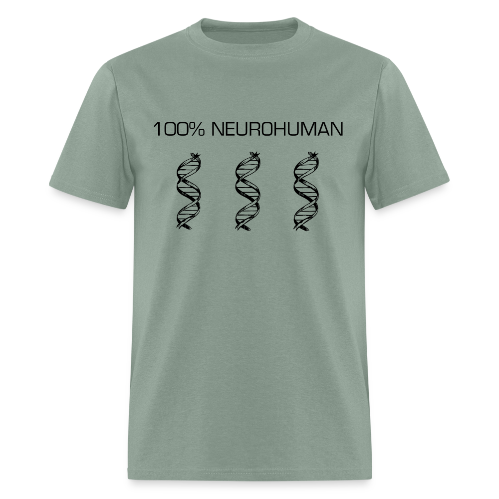 100% Neurohuman Unisex Classic T-Shirt - sage