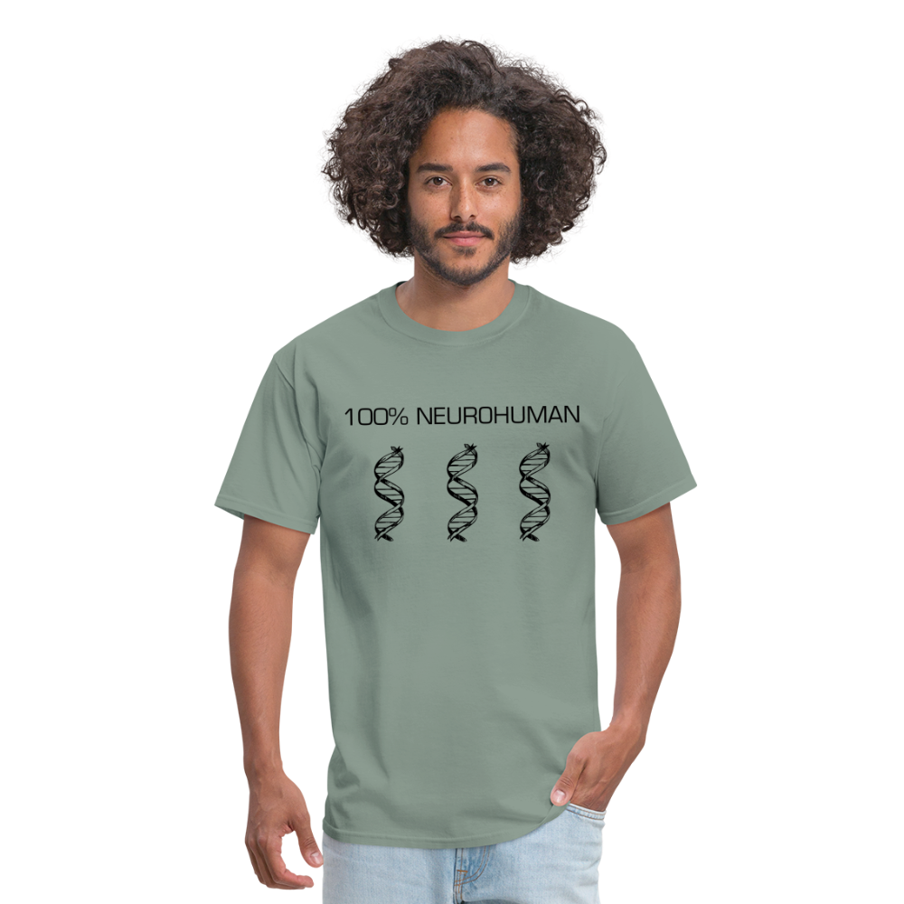 100% Neurohuman Unisex Classic T-Shirt - sage