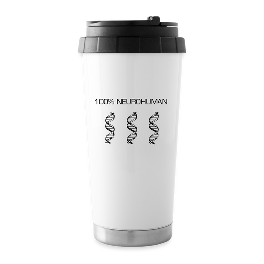 100% Neurohuman 16 oz Travel Mug - white
